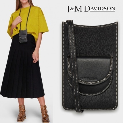 自慢したくなる！】日本未入荷 J & M Davidson レザー ポケット付き