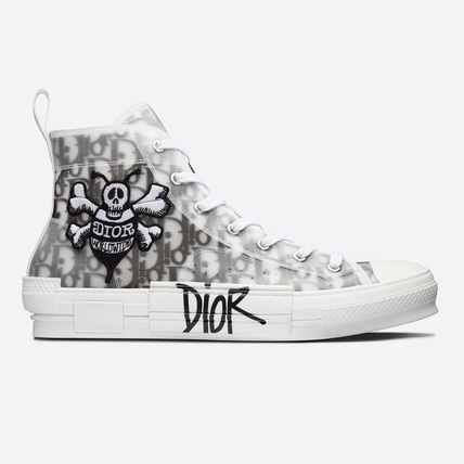 dior stussy high top